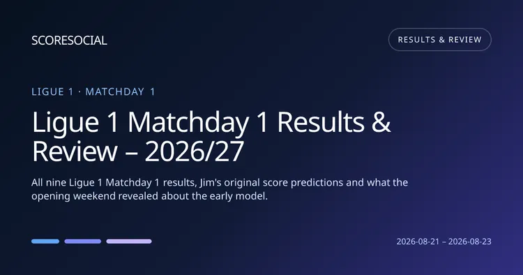 Ligue 1 Matchday 1 Results & Review – 2026/27 round graphic